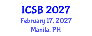 International Conference on Systems Biology (ICSB) February 17, 2027 - Manila, Philippines International Conference on Systems Biology (ICSB) February 17, 2027 - Manila, Philippines