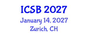 International Conference on Systems Biology (ICSB) January 14, 2027 - Zurich, Switzerland International Conference on Systems Biology (ICSB) January 14, 2027 - Zurich, Switzerland
