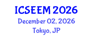 International Conference on Systems Engineering and Engineering Management (ICSEEM) December 02, 2026 - Tokyo, Japan International Conference on Systems Engineering and Engineering Management (ICSEEM) December 02, 2026 - Tokyo, Japan