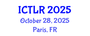 International Conference on Tax Law and Regulations (ICTLR) October 28, 2025 - Paris, France