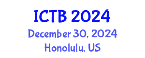 International Conference on Taxonomy and Biodiversity (ICTB) December 30, 2024 - Honolulu, United States