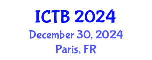 International Conference on Taxonomy and Biodiversity (ICTB) December 30, 2024 - Paris, France