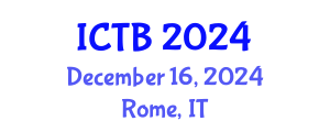 International Conference on Taxonomy and Biodiversity (ICTB) December 16, 2024 - Rome, Italy