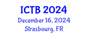 International Conference on Taxonomy and Biodiversity (ICTB) December 16, 2024 - Strasbourg, France