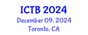 International Conference on Taxonomy and Biodiversity (ICTB) December 09, 2024 - Toronto, Canada