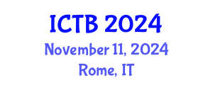 International Conference on Taxonomy and Biodiversity (ICTB) November 11, 2024 - Rome, Italy