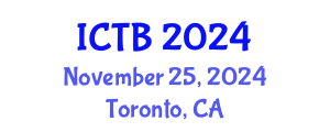 International Conference on Taxonomy and Biodiversity (ICTB) November 25, 2024 - Toronto, Canada