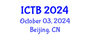 International Conference on Taxonomy and Biodiversity (ICTB) October 03, 2024 - Beijing, China