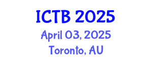 International Conference on Taxonomy and Biodiversity (ICTB) April 03, 2025 - Toronto, Australia