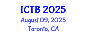 International Conference on Taxonomy and Biodiversity (ICTB) August 09, 2025 - Toronto, Canada