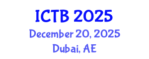 International Conference on Taxonomy and Biodiversity (ICTB) December 20, 2025 - Dubai, United Arab Emirates