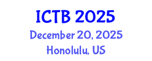 International Conference on Taxonomy and Biodiversity (ICTB) December 20, 2025 - Honolulu, United States