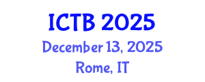 International Conference on Taxonomy and Biodiversity (ICTB) December 13, 2025 - Rome, Italy