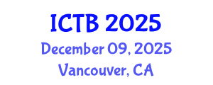 International Conference on Taxonomy and Biodiversity (ICTB) December 09, 2025 - Vancouver, Canada