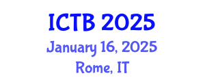 International Conference on Taxonomy and Biodiversity (ICTB) January 16, 2025 - Rome, Italy