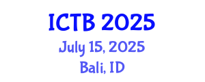 International Conference on Taxonomy and Biodiversity (ICTB) July 15, 2025 - Bali, Indonesia