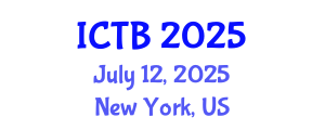 International Conference on Taxonomy and Biodiversity (ICTB) July 12, 2025 - New York, United States