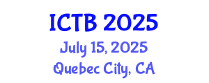 International Conference on Taxonomy and Biodiversity (ICTB) July 15, 2025 - Quebec City, Canada