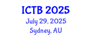 International Conference on Taxonomy and Biodiversity (ICTB) July 29, 2025 - Sydney, Australia