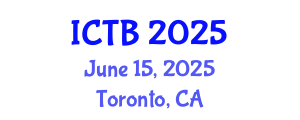 International Conference on Taxonomy and Biodiversity (ICTB) June 15, 2025 - Toronto, Canada