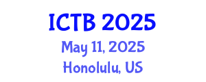 International Conference on Taxonomy and Biodiversity (ICTB) May 11, 2025 - Honolulu, United States