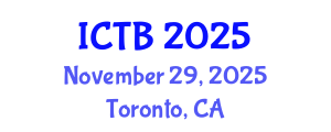 International Conference on Taxonomy and Biodiversity (ICTB) November 29, 2025 - Toronto, Canada