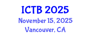 International Conference on Taxonomy and Biodiversity (ICTB) November 15, 2025 - Vancouver, Canada