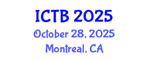 International Conference on Taxonomy and Biodiversity (ICTB) October 28, 2025 - Montreal, Canada