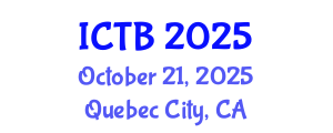 International Conference on Taxonomy and Biodiversity (ICTB) October 21, 2025 - Quebec City, Canada