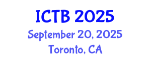 International Conference on Taxonomy and Biodiversity (ICTB) September 20, 2025 - Toronto, Canada