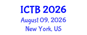 International Conference on Taxonomy and Biodiversity (ICTB) August 09, 2026 - New York, United States International Conference on Taxonomy and Biodiversity (ICTB) August 09, 2026 - New York, United States