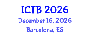 International Conference on Taxonomy and Biodiversity (ICTB) December 16, 2026 - Barcelona, Spain International Conference on Taxonomy and Biodiversity (ICTB) December 16, 2026 - Barcelona, Spain