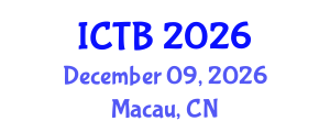 International Conference on Taxonomy and Biodiversity (ICTB) December 09, 2026 - Macau, China International Conference on Taxonomy and Biodiversity (ICTB) December 09, 2026 - Macau, China