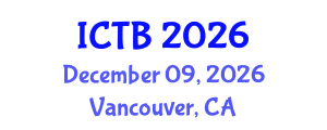 International Conference on Taxonomy and Biodiversity (ICTB) December 09, 2026 - Vancouver, Canada International Conference on Taxonomy and Biodiversity (ICTB) December 09, 2026 - Vancouver, Canada