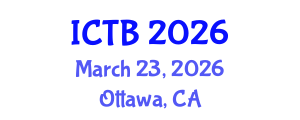 International Conference on Taxonomy and Biodiversity (ICTB) March 23, 2026 - Ottawa, Canada International Conference on Taxonomy and Biodiversity (ICTB) March 23, 2026 - Ottawa, Canada