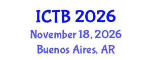 International Conference on Taxonomy and Biodiversity (ICTB) November 18, 2026 - Buenos Aires, Argentina International Conference on Taxonomy and Biodiversity (ICTB) November 18, 2026 - Buenos Aires, Argentina