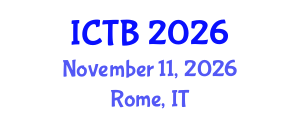 International Conference on Taxonomy and Biodiversity (ICTB) November 11, 2026 - Rome, Italy International Conference on Taxonomy and Biodiversity (ICTB) November 11, 2026 - Rome, Italy