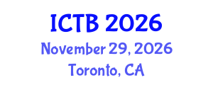 International Conference on Taxonomy and Biodiversity (ICTB) November 29, 2026 - Toronto, Canada International Conference on Taxonomy and Biodiversity (ICTB) November 29, 2026 - Toronto, Canada