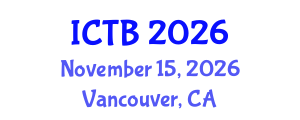 International Conference on Taxonomy and Biodiversity (ICTB) November 15, 2026 - Vancouver, Canada International Conference on Taxonomy and Biodiversity (ICTB) November 15, 2026 - Vancouver, Canada