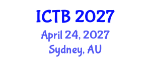 International Conference on Taxonomy and Biodiversity (ICTB) April 24, 2027 - Sydney, Australia International Conference on Taxonomy and Biodiversity (ICTB) April 24, 2027 - Sydney, Australia