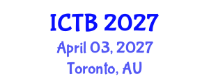 International Conference on Taxonomy and Biodiversity (ICTB) April 03, 2027 - Toronto, Australia International Conference on Taxonomy and Biodiversity (ICTB) April 03, 2027 - Toronto, Australia