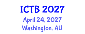 International Conference on Taxonomy and Biodiversity (ICTB) April 24, 2027 - Washington, Australia International Conference on Taxonomy and Biodiversity (ICTB) April 24, 2027 - Washington, Australia