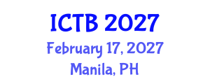 International Conference on Taxonomy and Biodiversity (ICTB) February 17, 2027 - Manila, Philippines International Conference on Taxonomy and Biodiversity (ICTB) February 17, 2027 - Manila, Philippines