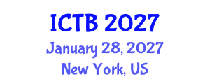 International Conference on Taxonomy and Biodiversity (ICTB) January 28, 2027 - New York, United States International Conference on Taxonomy and Biodiversity (ICTB) January 28, 2027 - New York, United States