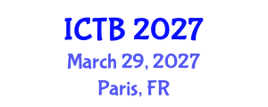 International Conference on Taxonomy and Biodiversity (ICTB) March 29, 2027 - Paris, France International Conference on Taxonomy and Biodiversity (ICTB) March 29, 2027 - Paris, France