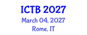 International Conference on Taxonomy and Biodiversity (ICTB) March 04, 2027 - Rome, Italy International Conference on Taxonomy and Biodiversity (ICTB) March 04, 2027 - Rome, Italy