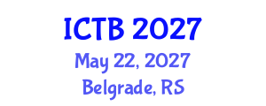 International Conference on Taxonomy and Biodiversity (ICTB) May 22, 2027 - Belgrade, Serbia International Conference on Taxonomy and Biodiversity (ICTB) May 22, 2027 - Belgrade, Serbia
