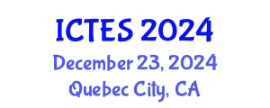 International Conference on Teaching and Education Sciences (ICTES) December 23, 2024 - Quebec City, Canada
