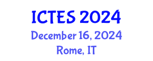 International Conference on Teaching and Education Sciences (ICTES) December 16, 2024 - Rome, Italy