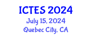 International Conference on Teaching and Education Sciences (ICTES) July 15, 2024 - Quebec City, Canada